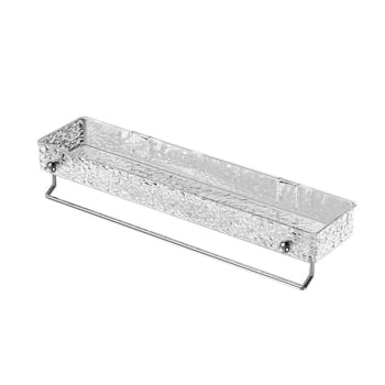 Vannas istabas sienas uzglabāšanas plaukts — bez urbšanas, plastmasas kosmētikas un dvieļu organizētājs