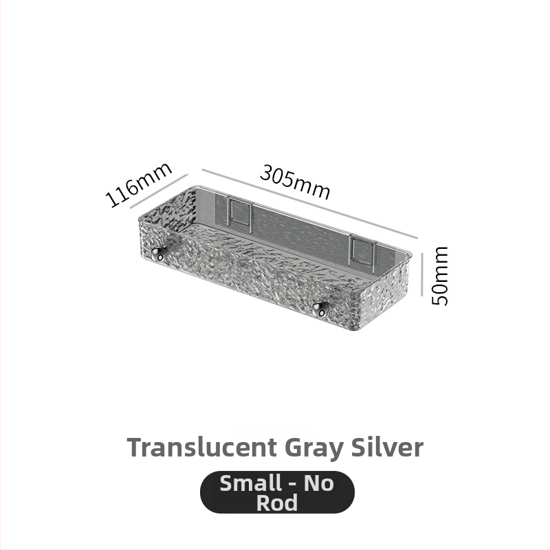 Vannas istabas sienas uzglabāšanas plaukts — bez urbšanas, plastmasas kosmētikas un dvieļu organizētājs