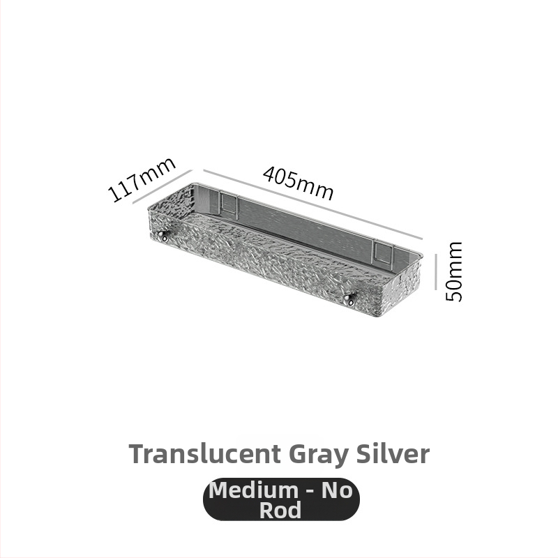 Vannas istabas sienas uzglabāšanas plaukts — bez urbšanas, plastmasas kosmētikas un dvieļu organizētājs