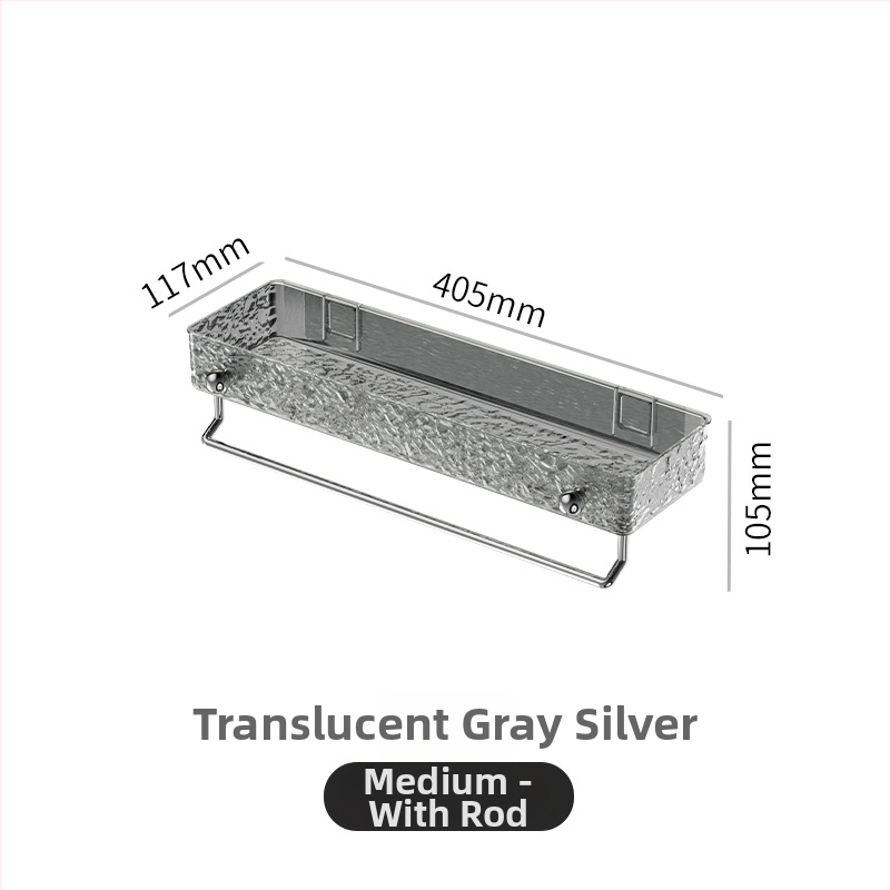 Vannas istabas sienas uzglabāšanas plaukts — bez urbšanas, plastmasas kosmētikas un dvieļu organizētājs