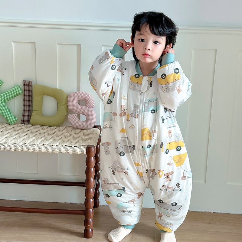 Υπνόσακος για βρέφη και παιδιά – διαχωρισμένα πόδια, παχύτερο βαμβακερό εξωτερικό ύφασμα και επένδυση από βαμβάκι, γέμισμα πολυεστερ, χειμώνας