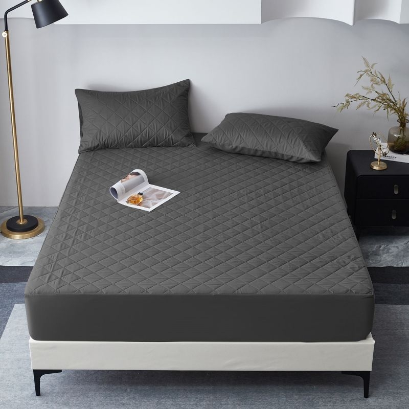 Huazhi Cearșaf cu elastic | culoare solidă, țesătură periată, imprimare reactive și vopsire, material: fibră chimică