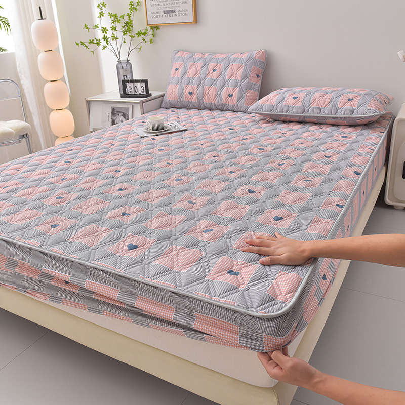 Aiqi'an Pamuk 60S Antibakterijski Quilted Fitted Sheet za krevete 1,5–1,8 m