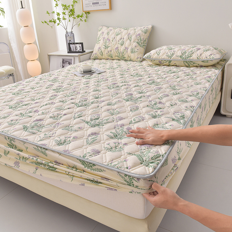 Aiqi'an Pamuk 60S Antibakterijski Quilted Fitted Sheet za krevete 1,5–1,8 m