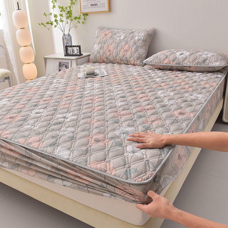 Aiqi'an Pamuk 60S Antibakterijski Quilted Fitted Sheet za krevete 1,5–1,8 m
