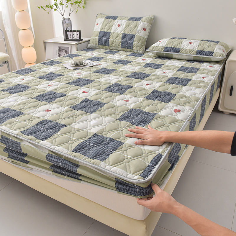 Aiqi'an Pamuk 60S Antibakterijski Quilted Fitted Sheet za krevete 1,5–1,8 m