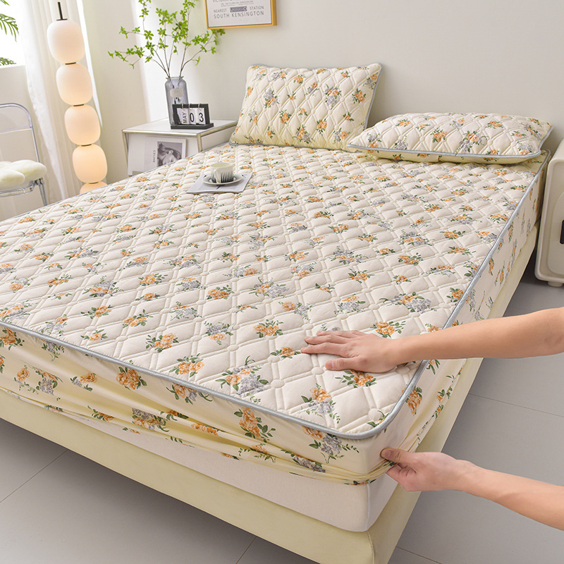 Aiqi'an Pamuk 60S Antibakterijski Quilted Fitted Sheet za krevete 1,5–1,8 m