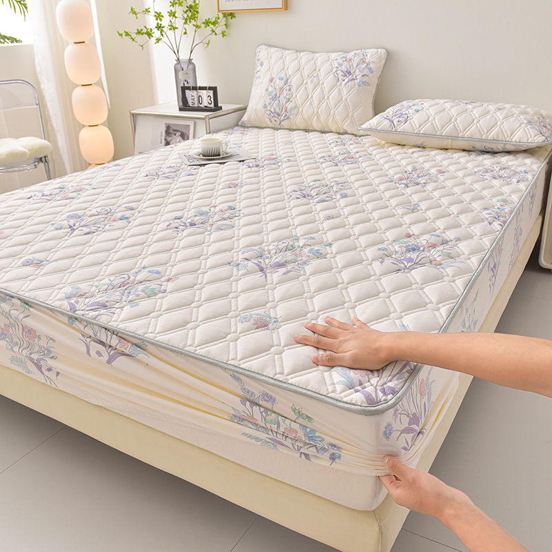 Aiqi'an Pamuk 60S Antibakterijski Quilted Fitted Sheet za krevete 1,5–1,8 m