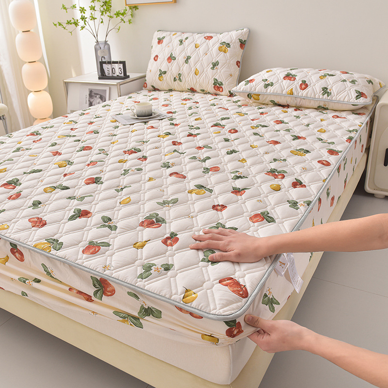 Aiqi'an Pamuk 60S Antibakterijski Quilted Fitted Sheet za krevete 1,5–1,8 m