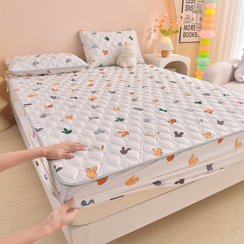 Aiqi'an Pamuk 60S Antibakterijski Quilted Fitted Sheet za krevete 1,5–1,8 m