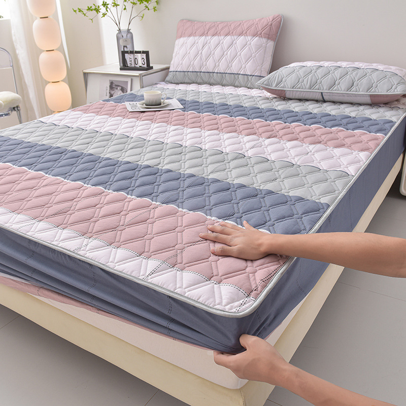 Aiqi'an Pamuk 60S Antibakterijski Quilted Fitted Sheet za krevete 1,5–1,8 m