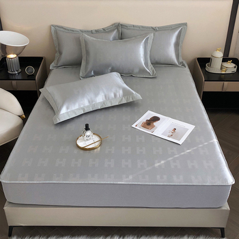 Lovos kilimėlis iš bambuko ir ice silk, sulankstomas dizainas, išspausdintas audinys, skalbiamas