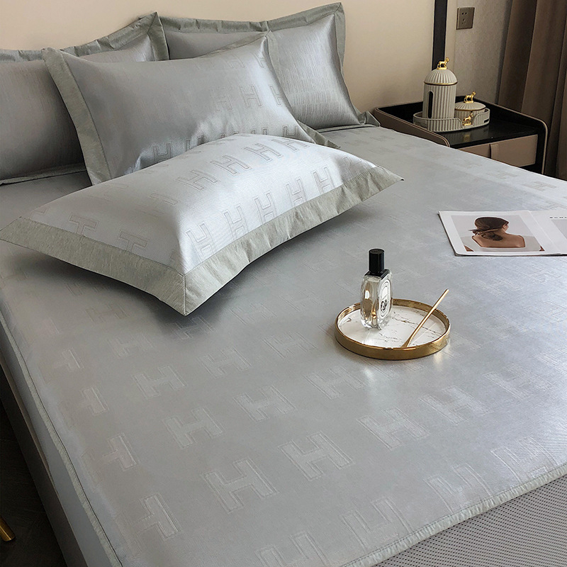 Lovos kilimėlis iš bambuko ir ice silk, sulankstomas dizainas, išspausdintas audinys, skalbiamas