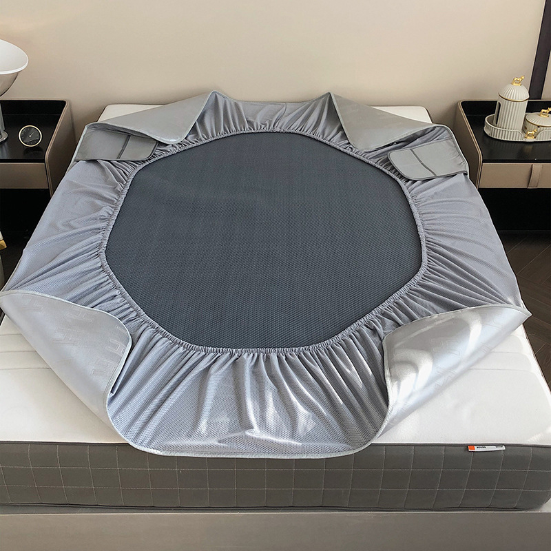 Lovos kilimėlis iš bambuko ir ice silk, sulankstomas dizainas, išspausdintas audinys, skalbiamas