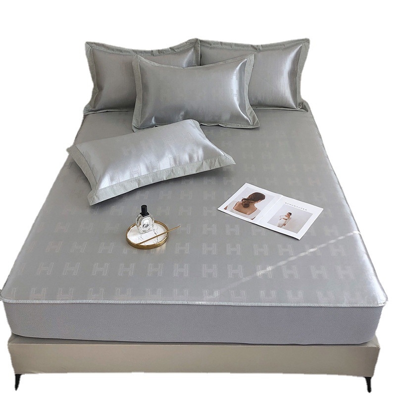 Lovos kilimėlis iš bambuko ir ice silk, sulankstomas dizainas, išspausdintas audinys, skalbiamas