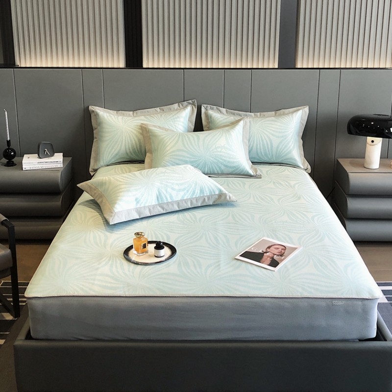 Lovos kilimėlis iš bambuko ir ice silk, sulankstomas dizainas, išspausdintas audinys, skalbiamas