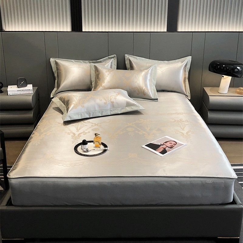 Lovos kilimėlis iš bambuko ir ice silk, sulankstomas dizainas, išspausdintas audinys, skalbiamas