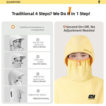 Πόντσο ποδηλάτου με πλήρη κάλυψη σώματος, ψηλό γιακά, PVC ύφασμα και PU συγκολλητικό στρώμα αδιάβροχο