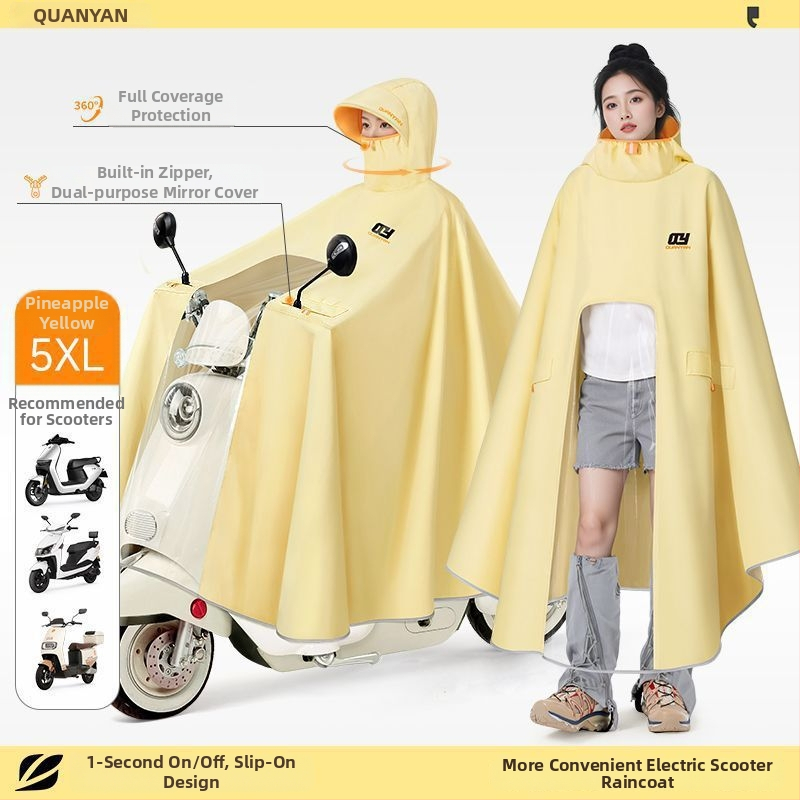 Πόντσο ποδηλάτου με πλήρη κάλυψη σώματος, ψηλό γιακά, PVC ύφασμα και PU συγκολλητικό στρώμα αδιάβροχο