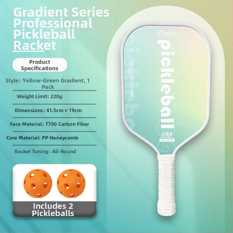 Reket pickleballa od karbonskih vlakana, kompletan set, Kaiyi, za odrasle i djecu, 220 g