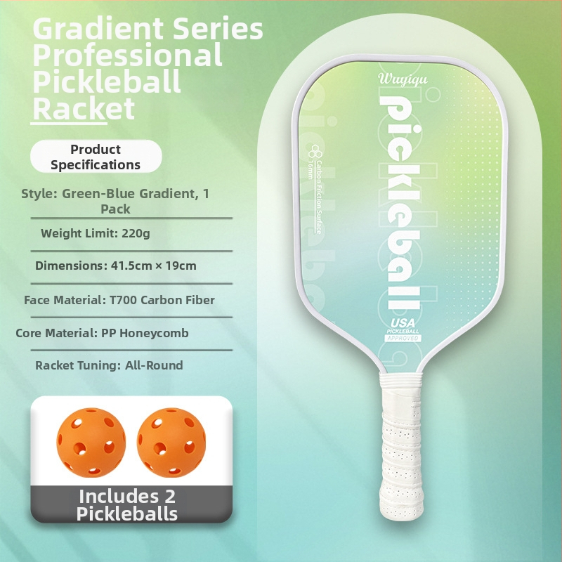 Reket pickleballa od karbonskih vlakana, kompletan set, Kaiyi, za odrasle i djecu, 220 g