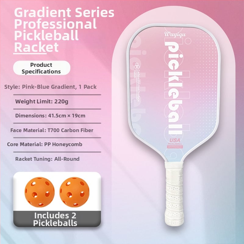 Reket pickleballa od karbonskih vlakana, kompletan set, Kaiyi, za odrasle i djecu, 220 g