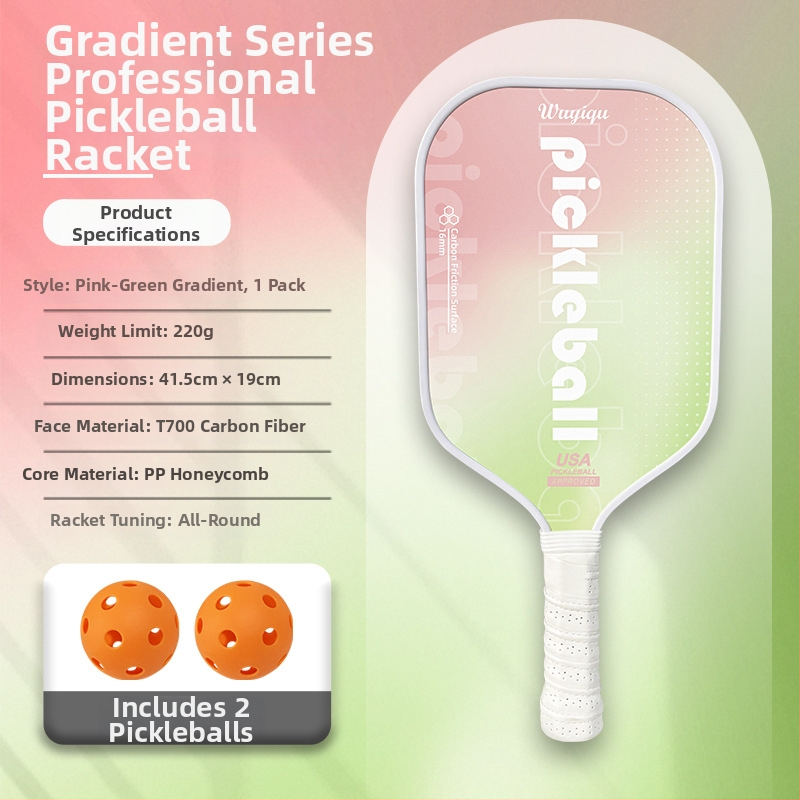 Reket pickleballa od karbonskih vlakana, kompletan set, Kaiyi, za odrasle i djecu, 220 g