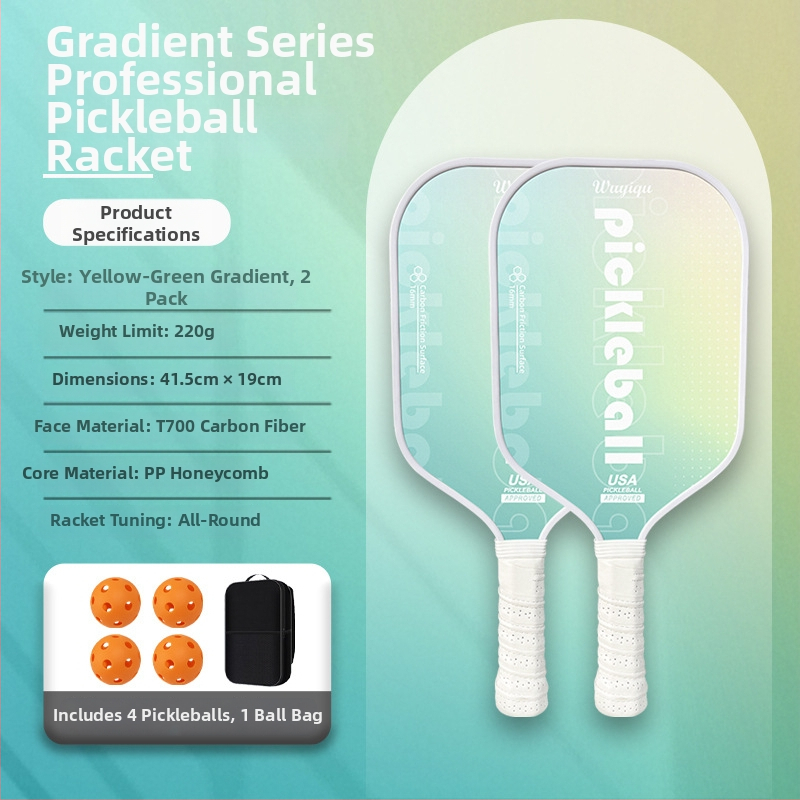 Reket pickleballa od karbonskih vlakana, kompletan set, Kaiyi, za odrasle i djecu, 220 g