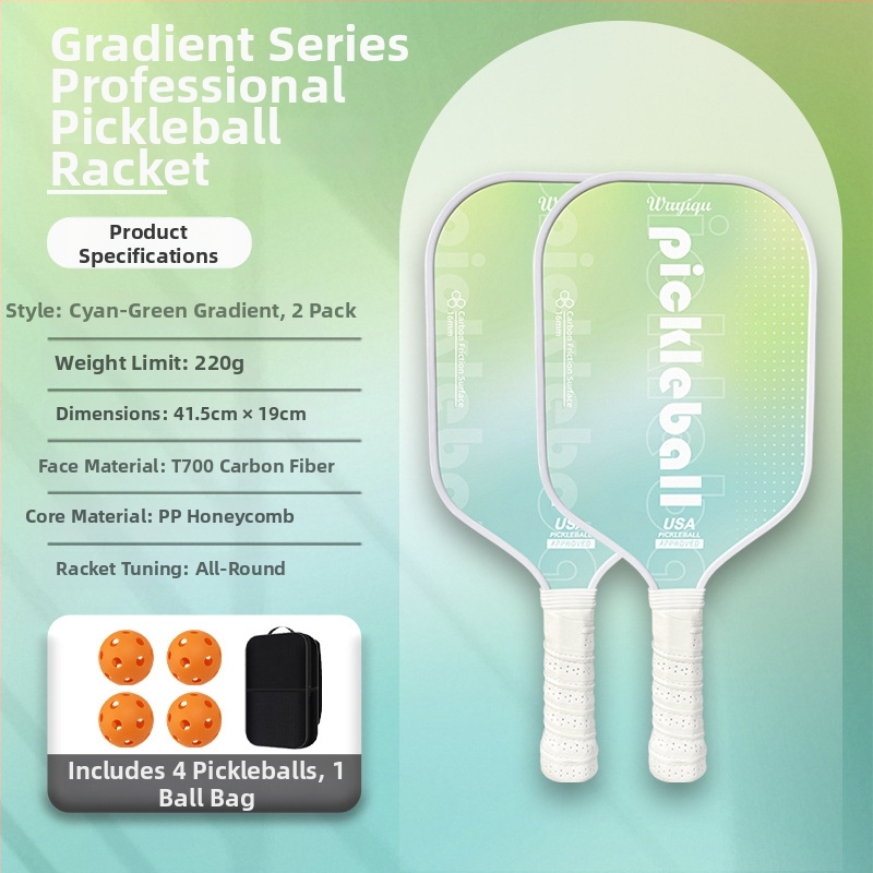 Reket pickleballa od karbonskih vlakana, kompletan set, Kaiyi, za odrasle i djecu, 220 g