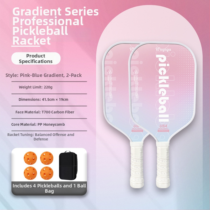 Reket pickleballa od karbonskih vlakana, kompletan set, Kaiyi, za odrasle i djecu, 220 g