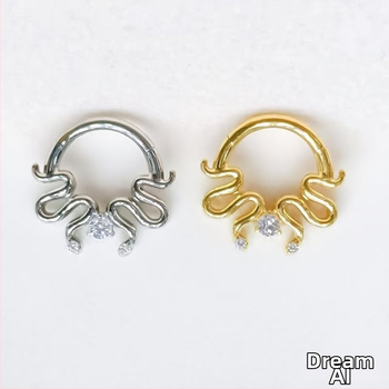 Nosni prsten s resicama od G23 titanija, unisex geometrijski dizajn, elektroplatiranje piercing nakit