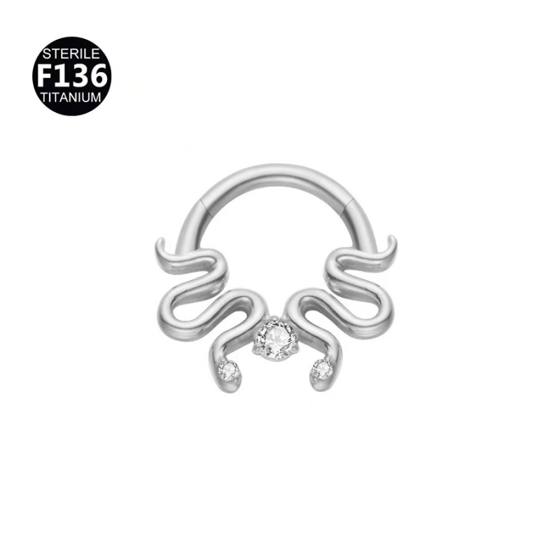 Nosni prsten s resicama od G23 titanija, unisex geometrijski dizajn, elektroplatiranje piercing nakit