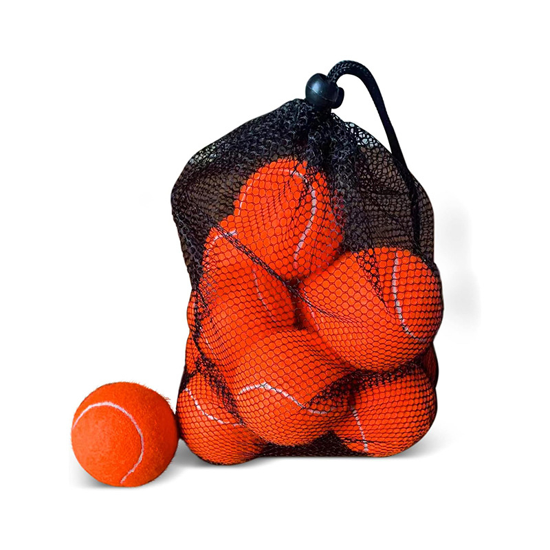 Teniso kamuolys treniruotėms, logotipo spausdinimo galimybė, pakuotė tinkliniame maišelyje, medžiaga: cheminė pluoštas, kilmė: Zhejiang, pritaikymas įmanomas