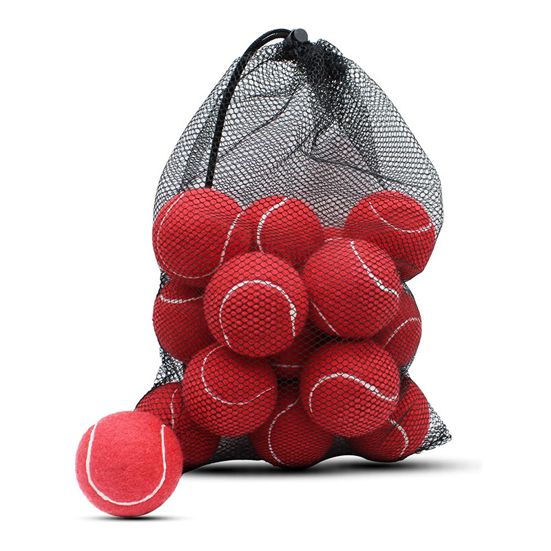 Teniso kamuolys treniruotėms, logotipo spausdinimo galimybė, pakuotė tinkliniame maišelyje, medžiaga: cheminė pluoštas, kilmė: Zhejiang, pritaikymas įmanomas