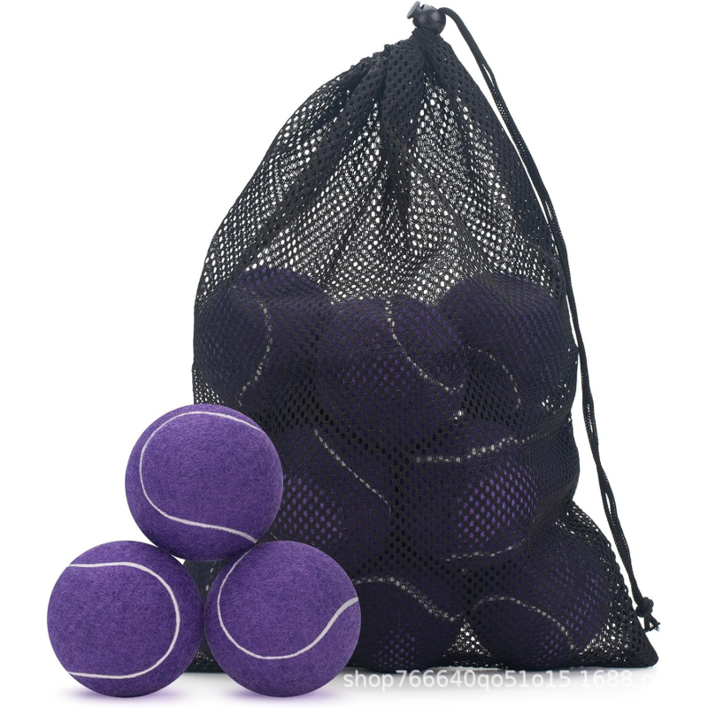 Teniso kamuolys treniruotėms, logotipo spausdinimo galimybė, pakuotė tinkliniame maišelyje, medžiaga: cheminė pluoštas, kilmė: Zhejiang, pritaikymas įmanomas