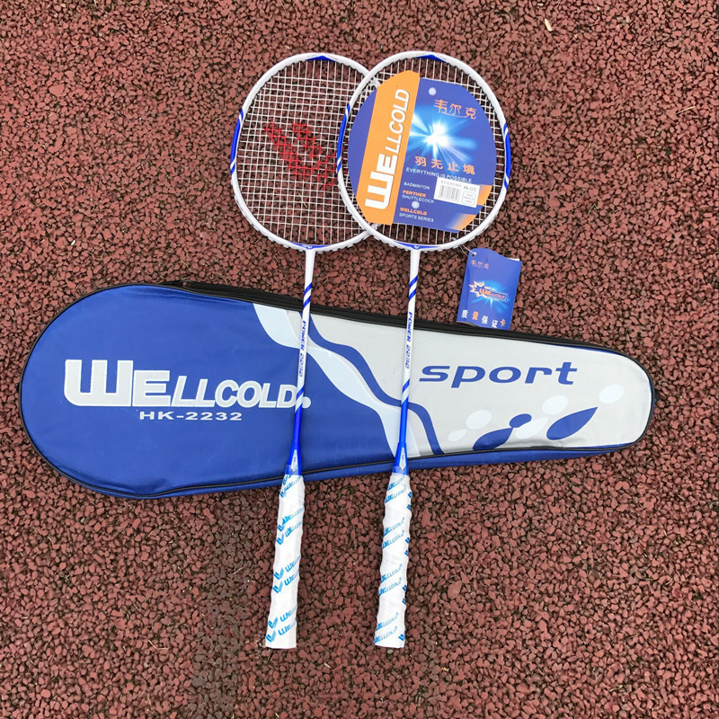 Welker HK2232 badmintonireket, alumiiniumist raam, nailonist strings, kaal 85–89 g, käepideme paksus G4, horisontaalne löök