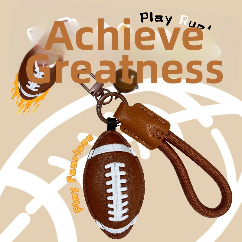 PU kožni privjesak za ključeve s pamukom – motivi košarke, nogometa i odbojke, privjesak za torbu, japansko-korejski stil