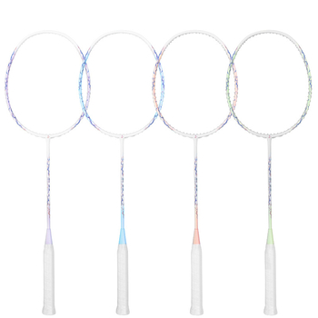 Badmintoni reketi komplekt – täielik süsinikfiberram, ultra-kerge 75–79 g, pinge 20–30 lb, tasakaalustatud pea 5U