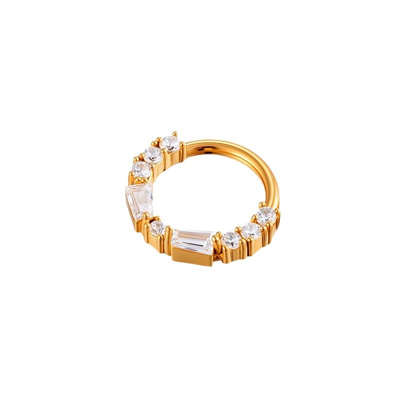 Bijuterii pentru piercing la nas și urechi – oțel inoxidabil, inel fără sudură, închis, geometric pentru nas, unisex