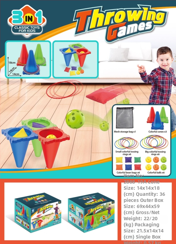 Plastikust jäätisekonuse kujuga viskerõngad sensorseks arendamiseks – helendav pimedas, kolm ühes, sobivad 4–6-aastastele (materjal: plastik; funktsioon: viskerõngad; vanus: 4–6; helendav; kolm ühes)