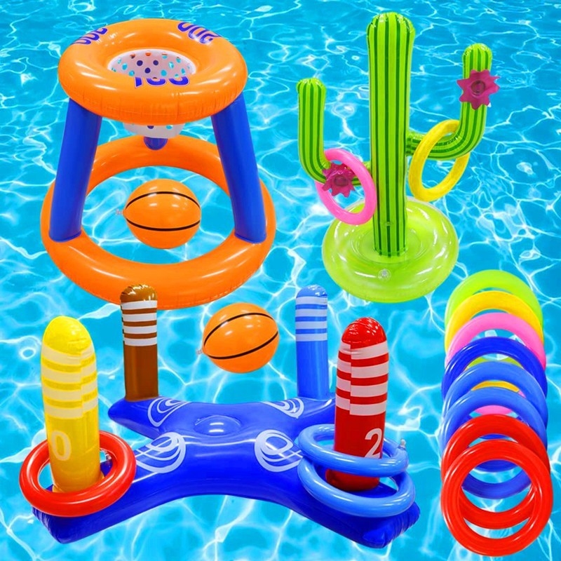 PVC pripučiamas žiedų metimo žaidimas vaikams 7–14 metų lauke