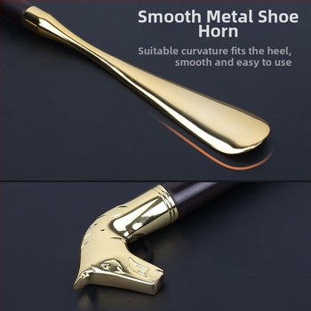 Prabangus medžio lydinio kulninis įrankis batims su liūto galva ir arklio galva, dvylikos Zodiako ženklų motyvas, 32 cm ilgio, modelis XB137, Yingte