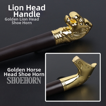 Prabangus medžio lydinio kulninis įrankis batims su liūto galva ir arklio galva, dvylikos Zodiako ženklų motyvas, 32 cm ilgio, modelis XB137, Yingte