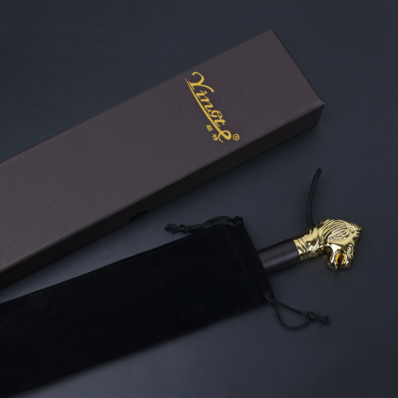 Prabangus medžio lydinio kulninis įrankis batims su liūto galva ir arklio galva, dvylikos Zodiako ženklų motyvas, 32 cm ilgio, modelis XB137, Yingte