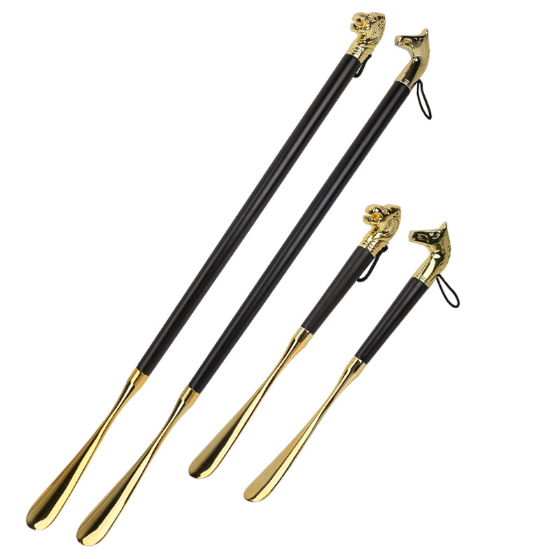 Prabangus medžio lydinio kulninis įrankis batims su liūto galva ir arklio galva, dvylikos Zodiako ženklų motyvas, 32 cm ilgio, modelis XB137, Yingte