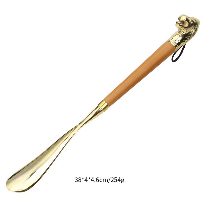 Prabangus medžio lydinio kulninis įrankis batims su liūto galva ir arklio galva, dvylikos Zodiako ženklų motyvas, 32 cm ilgio, modelis XB137, Yingte