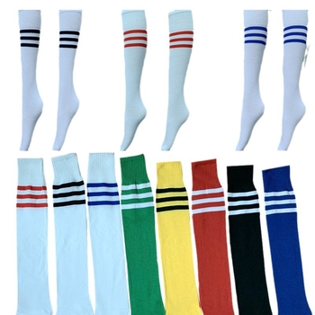 Keskmise pikkusega jalgpallisokid, õhukesed polüester-puuvillase segu treeninguks, tantsuetendusteks ja cheerleadingu jaoks