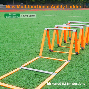 Mianda reguleeritav paksenenud agility redel jalgpalli treeninguteks – PP materjal, treeningu abivahend