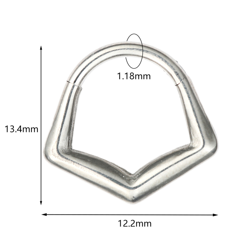 Nosni prsten od 316 nerđajućeg čelika s šarkom, motiv bodljivog konusnog cvijeta i mreže pauka, elektroplatirano, unisex