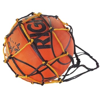 Tinklelio kamuolių krepšys krepšiniui, futbolui ir tinkliniam sportui; didelė talpa; medžiaga: poliesteris, polipropilonas; pritaikymas